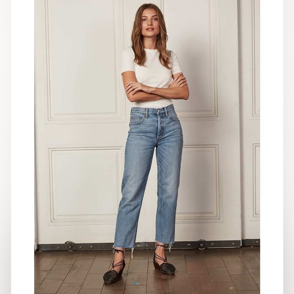 BOYISH Womens Tommy High Rise Straight Jeans Size 29 - Picture 2 of 8